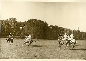 "MATCH de POLO à BAGATELLE le 27 Juin 1931" Photo de presse originale par G. DREVED / Agence ROL ...