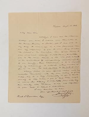JOSEPH STORY | AUTOGRAPH LETTER SIGNED (ADDRESSED TO HENRY A.S. DEARBORN)