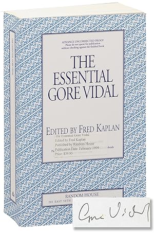The Essential Gore Vidal (Advance Uncorrected Proof, signed)