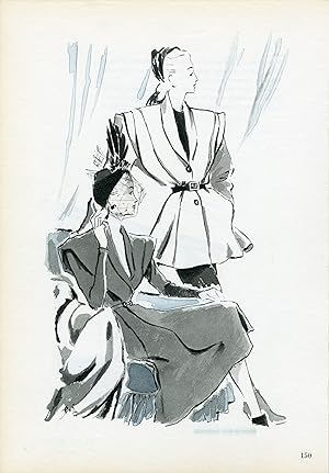"VERA BOREA" Annonce originale entoilée parue dans PLAIRE par Pierre SIMON en 1945
