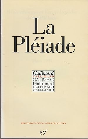 LA PLEIADE-GALLIMARD-CATALOGUE DE PRIX N°92 MARS 1991