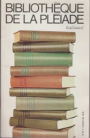 LA PLEIADE-GALLIMARD-CATALOGUE N°66 /1976