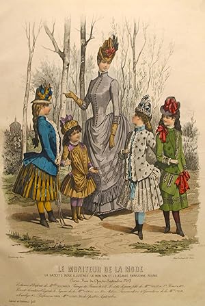 1886 Moniteur de la Mode, Parisian Ladies Fashion (Plate 13-1886)