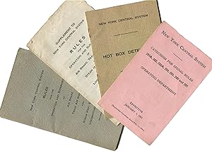 Four New York Central Railroad Manuals, 1950s - 1960s. Signal Rules, Air Brakes, Steam Heat, Loco...