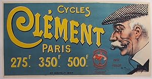 1890 Original Vintage French Cycles Clement tires advertisement - Paris