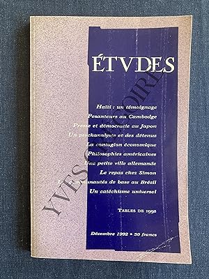 ETUDES-TOME 377-N°6-DECEMBRE 1992