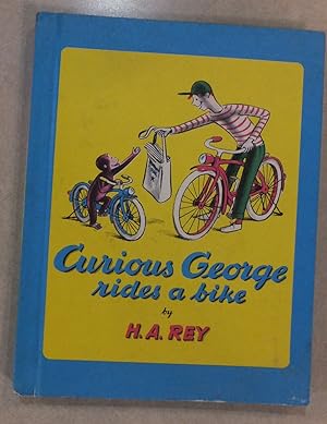 CURIOUS GEORGE RIDES A BIDE BY H.A. REY HC CHILDREN'S CHOICE BOOK CLUB 1952 CR