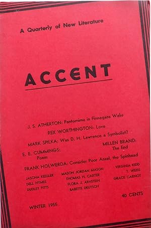 Accent. A Quarterly of New Literature. Winter 1955