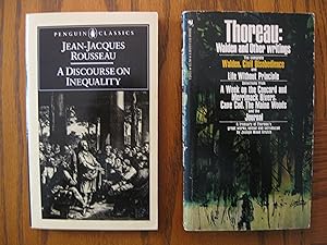 Sociology Two (2) Paperback Book Lot, including: A Discourse on Inequality, and; Thoreau: Walden ...