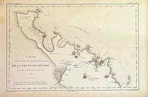 Carte De La Partie Septentrionale De La Nouvelle Zelande par M.M. Durville et Lotin 1831 Map