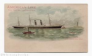 American Line, New York and Southampton, Private Mailing Card [Postcard]: S.S. Philadelphia Arriv...