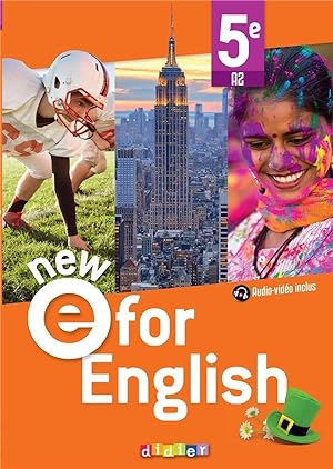new e for english : anglais ; 5e ; livre élève ; A2