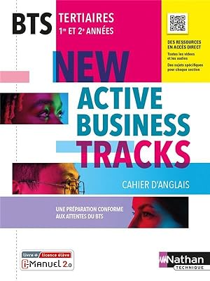 new active business tracks : anglais : BTS : 1re/2e années : livre + licence élève (édition 2022)
