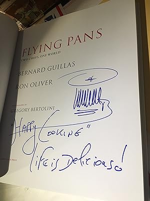 Flying Pans:Two Chefs, One World. Signed