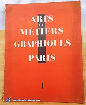 Arts et Métiers Graphiques, Paris. Number 1 (in French language)