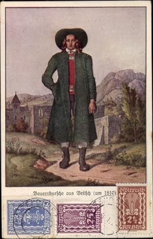 Ansichtskarte / Postkarte Steiermark, Bauernbursche aus Veitsch um 1810