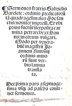 Sermones tam quadrigesimales.Lugduni, per Jacobu Myt, 1524.