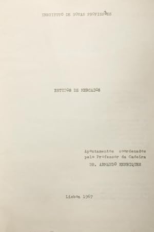 ESTUDOS DE MERCADOS.
