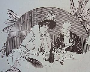 1890s Original French Art Nouveau Poster, Les Programmes Illustres, La Rue Menu - Gerbault