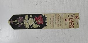 New Year's stevengraph bookmark