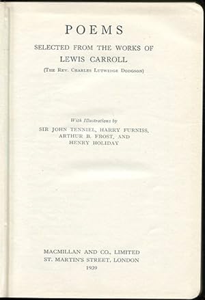 Poems Selected from the Works of Lewis Carroll
