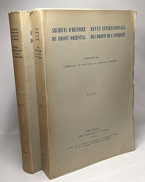 Revue internationale des droits de l'antiquité archives d'histoire du droit oriental - TOME I (19...