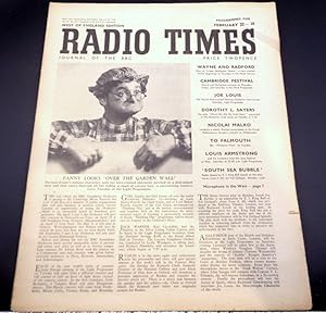 Radio Times. The Week of February 22nd-28th. Single Issue. Feb 20th 1948. West of England Edition.