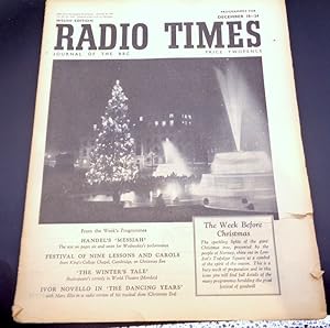 Radio Times. Welsh Edition. December 18th-24th December 1949. Issued dec 16th.
