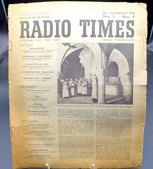 Radio Times. November 3rd-9th 1946. Single Issue. 1st November 1946.