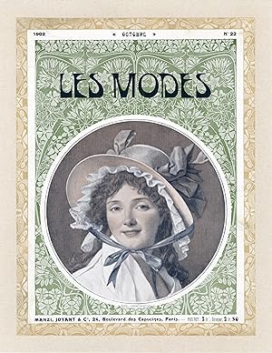 "PORTRAIT DE Mme SERIZIAT" Couverture originale entoilée d'après Jacques-Louis DAVID / LES MODES ...