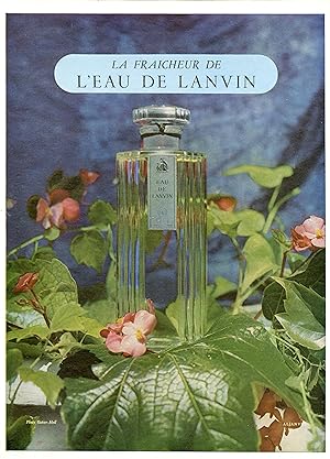 "EAU DE LANVIN" Annonce originale entoilée illustrée par ALJANVIC / Photo OSTIER-HEIL parue dans ...