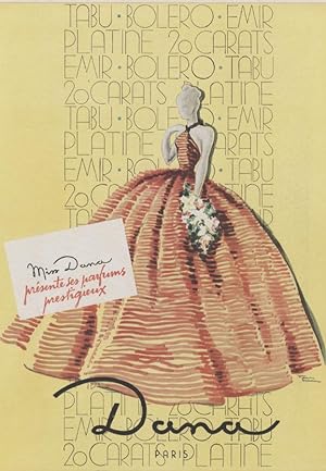 "MISS DANA" Annonce originale entoilée illustrée par FACON MARREC pour PLAISIR DE FRANCE (1947)