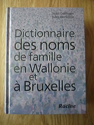 Dictionnaire des noms de famille en Wallonie et à Bruxelles