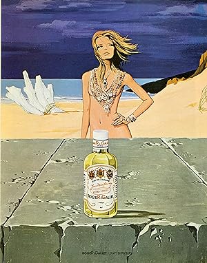 "ROGER & GALLET : EXTRA-VIEILLE" Annonce originale entoilée parue dans PARIS-MATCH (années 70)