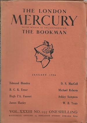 The London Mercury Edited by R A Scott-James Vol.XXXII No.195, January 1936