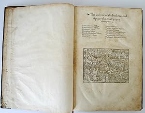 Apocrypha Bible of the Lord. 1572. The volume of the bookes called Apocrypha, conteynying these b...