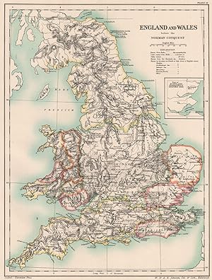 England & Wales before the Norman Conquest; Inset map of Part of Scotland showing position of Nec...