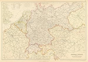 Central Europe, showing the principal Railways, and the political boundaries