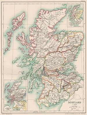 Scotland C. 1300; Inset maps of Scotland in the XI Century; Early Scotland