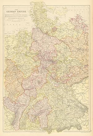 The German Empire (West Sheet) Rhenish Prussia, Schleswig-Holstein, Mecklenburg, Alsace- Lorraine...