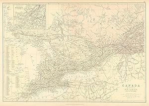 Canada the provinces of Ontario, and part of Quebec; Inset map of Environs of Montreal