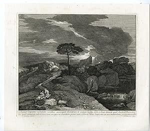 Antique Master Print-TAMAR-THAMAR-WIDOW'S VEIL-LANDSCAPE-Coelemans-Milet-1767