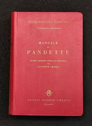 Manuale di Pandette - Ferrini - Soc. Ed. Libraria - 1953 - Picc. Bibl. Scient.