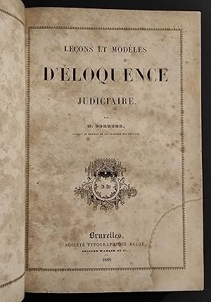 Eloquence Judiciaire - M. Berryer - A. Wahlen, Bruxelles - 1838