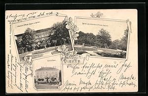 Carte postale Dieuze, Infanterie-Offizier-Casino m. le jardin, General-Haus