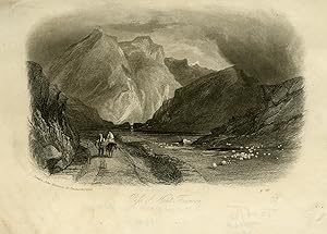 Antique Print-TOPOGRAPHY-SNOWDONIA-NANT FFRANCON PASS-WALES-Anonymous-1841