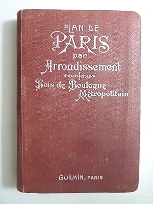 PLAN DE PARIS PAR ARRONDISSMENT, BOIS DE BOULOGNE, METROPOLITAIN