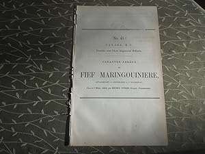 Cadastre abrégé #43C du Fief Maringouinière appartenant à l'honorable A. J. Duchesnay, procédés s...