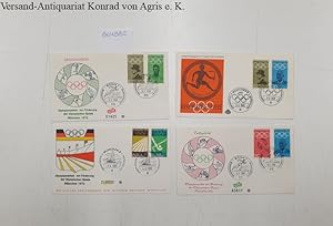 4 Erstagsbriefe Olympische Spiele München 1968 und 1972: