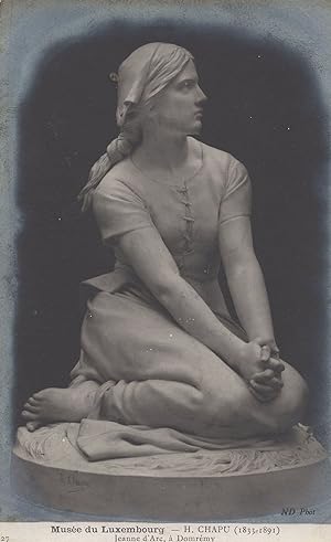 Joan Of Arc Statue Luxembourg Museum Antique Postcard